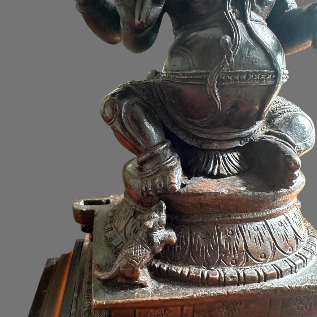 Antique, 19th-century, South Indian Bronze, Lord Ganesh