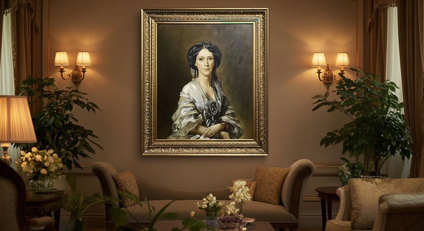 Portrait of Empress Maria Alexandrovna, Prussia,   Lovely Picture, housed in an ornate gilt frame, oil painting