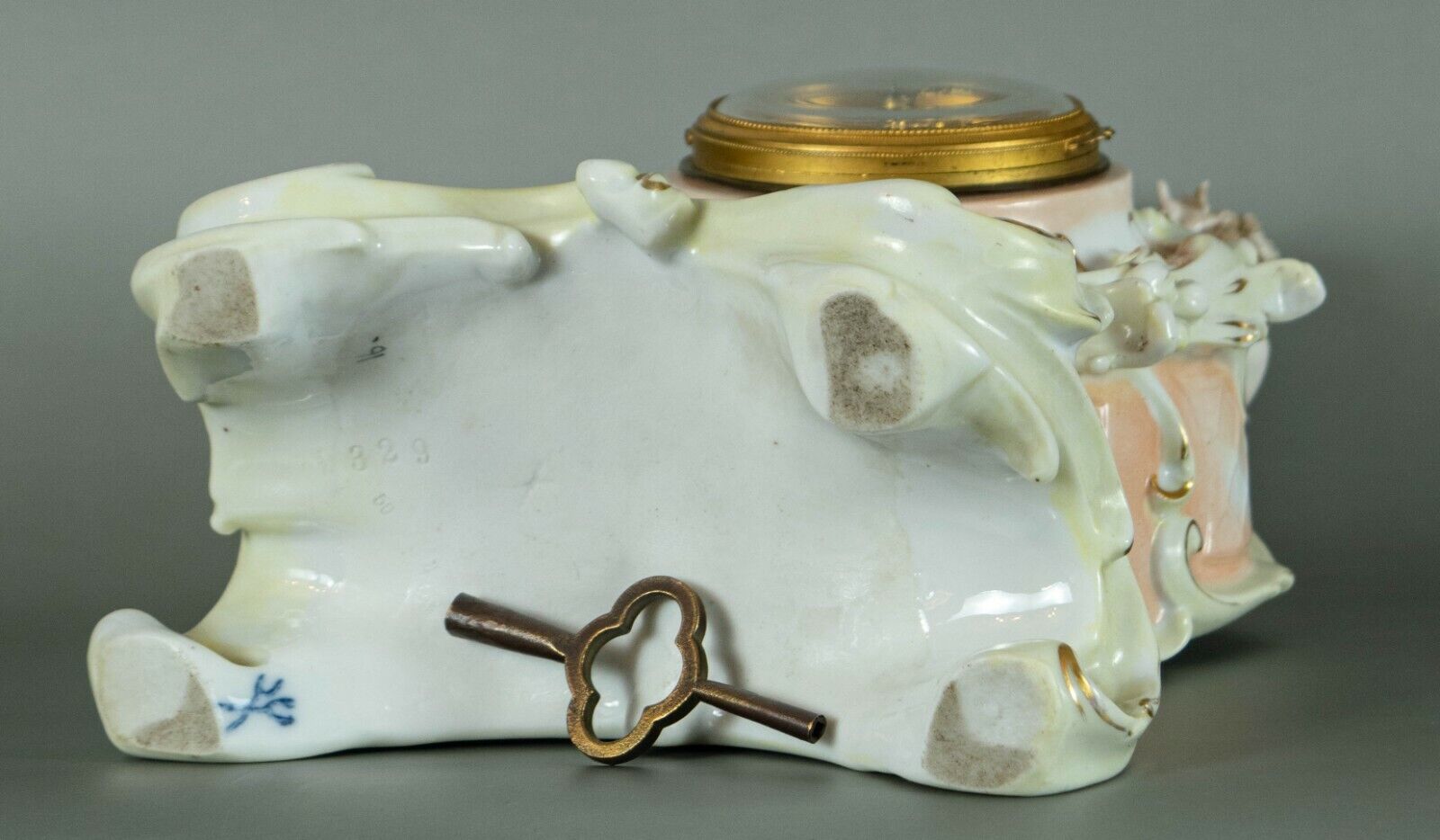 Mantle Clock, German, Porcelain Antique, Richard Eckett & Co