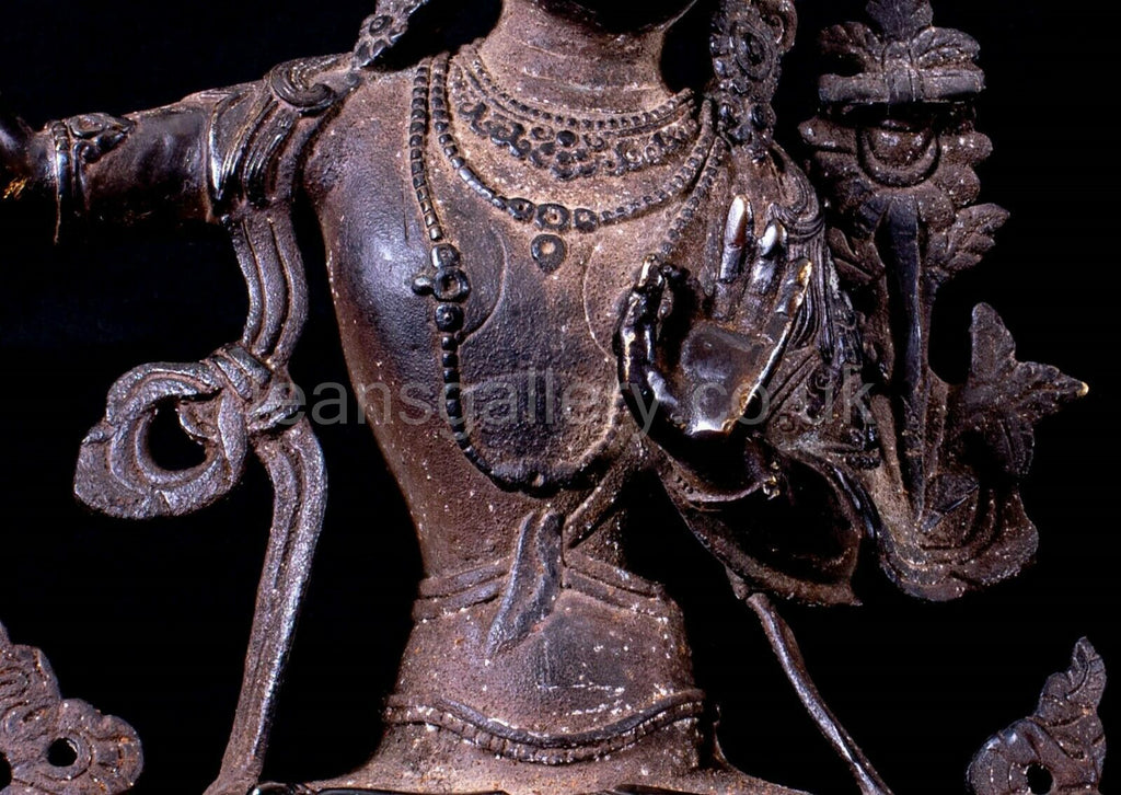 Antique, Bronze, seated Manjushri, 1900's