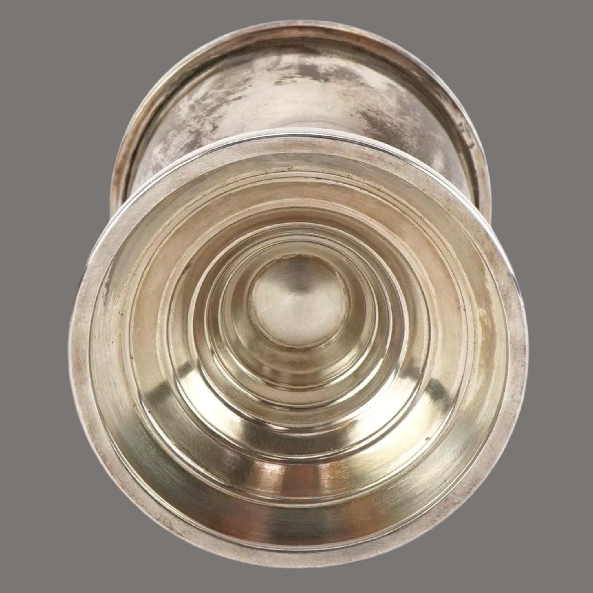 Silver, Christening Set Egg Cup and Spoon,Vintage English, by J Baum & Co