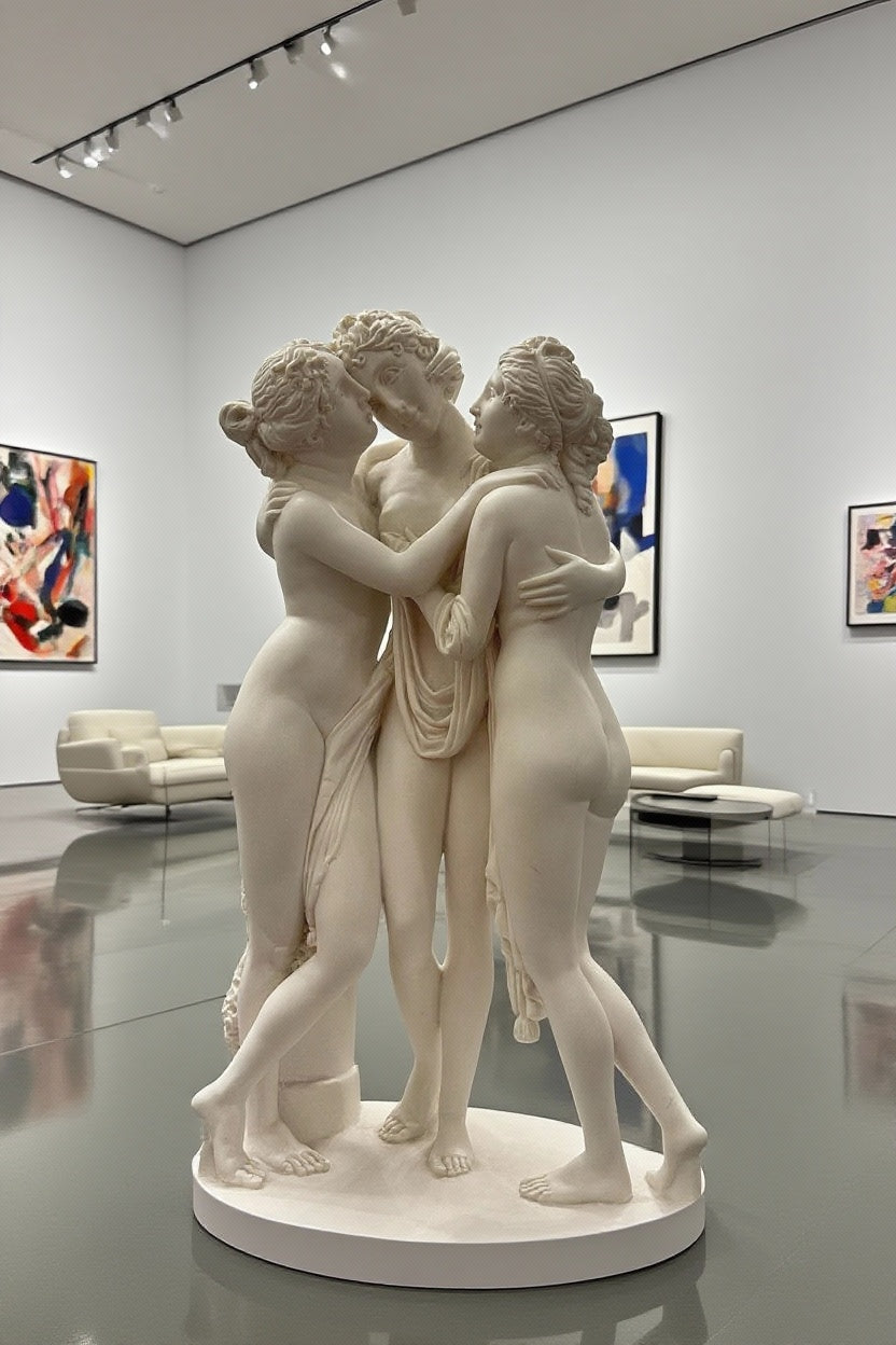 Three Graces, Victori& Albert Museum commisioned, Marble and resin