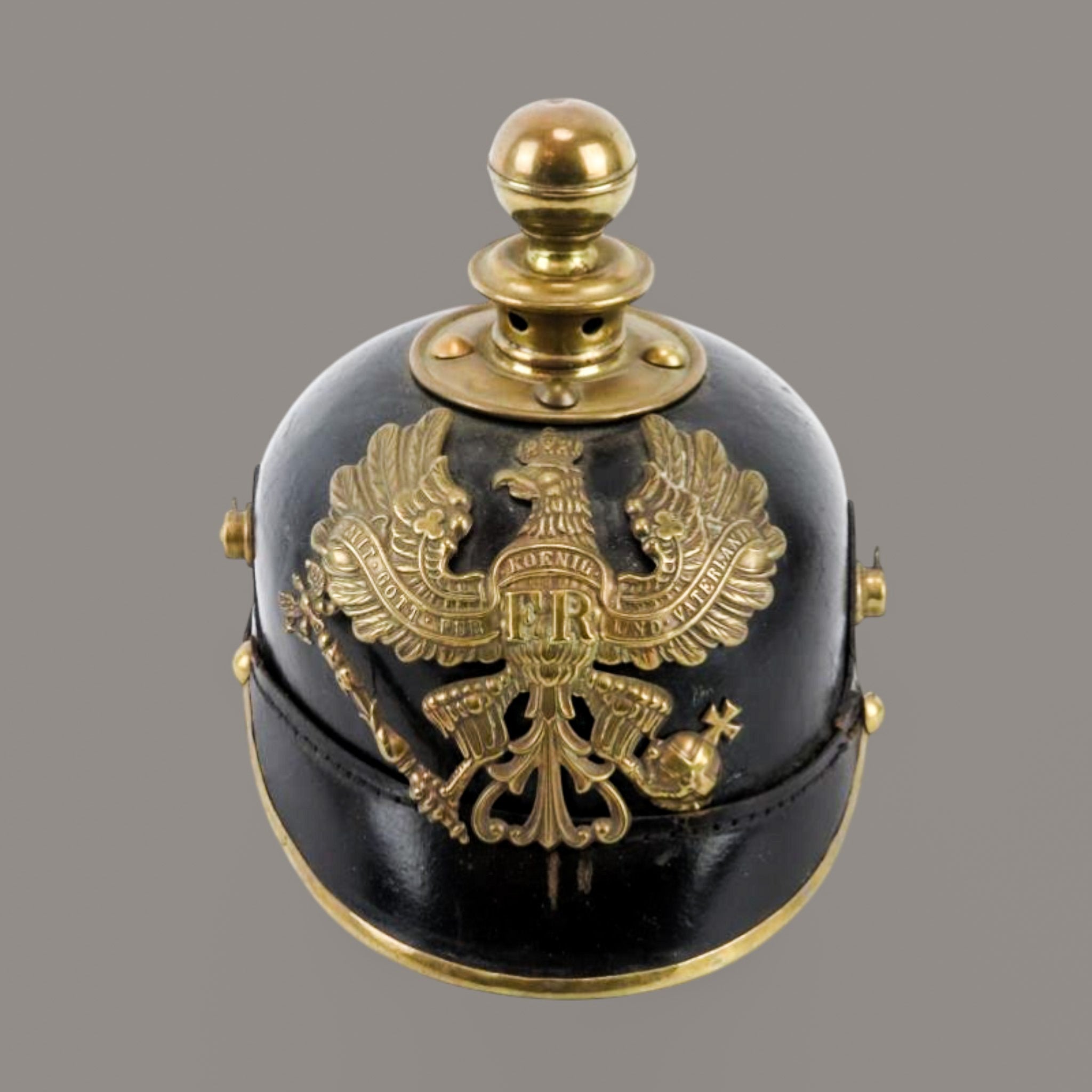 Imperial, German Prussian, M1895 Artillery Pickelhaube (Kugelhelm), Original WWI Era