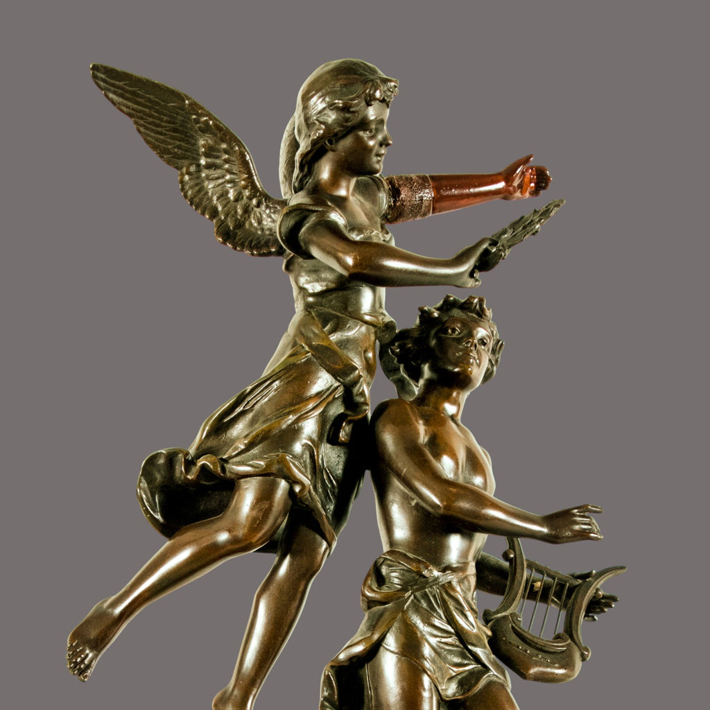 Antique, Sculpture, Coronationm of the Arts, 1890, Spelter