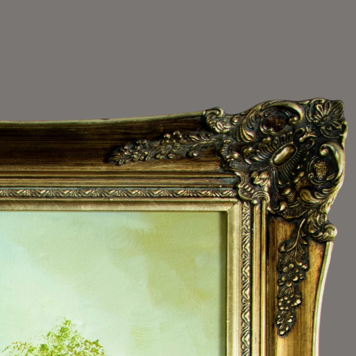 Original Oil Painting 'Serene River Landscape with Cottage' | Signed Clara Davis Innes | American Impressionist | Ornate Gilt Frame | 108×77cm