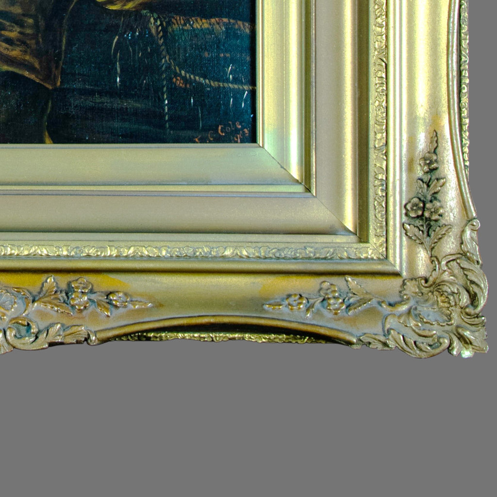 Oil Painting, Gilt Framed, signed FC Cole, 1903