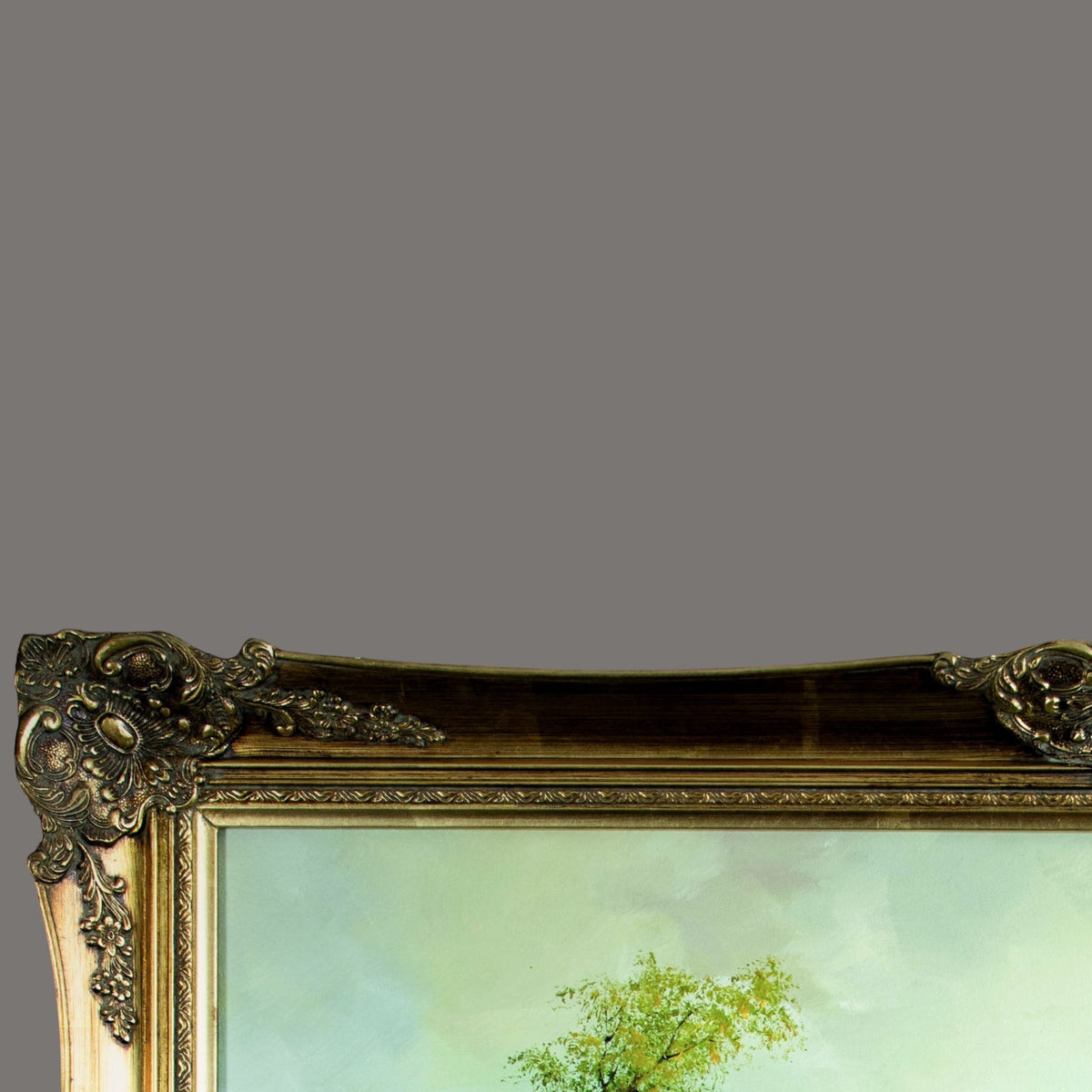 Original Oil Painting 'Serene River Landscape with Cottage' | Signed Clara Davis Innes | American Impressionist | Ornate Gilt Frame | 108×77cm