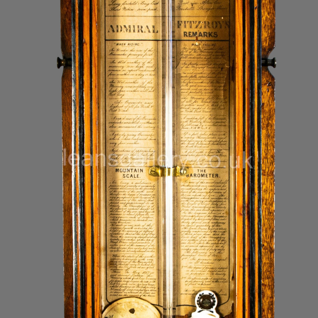 Barometer, Antique, Admiral Fitzroy, Victorian, Mahogany
