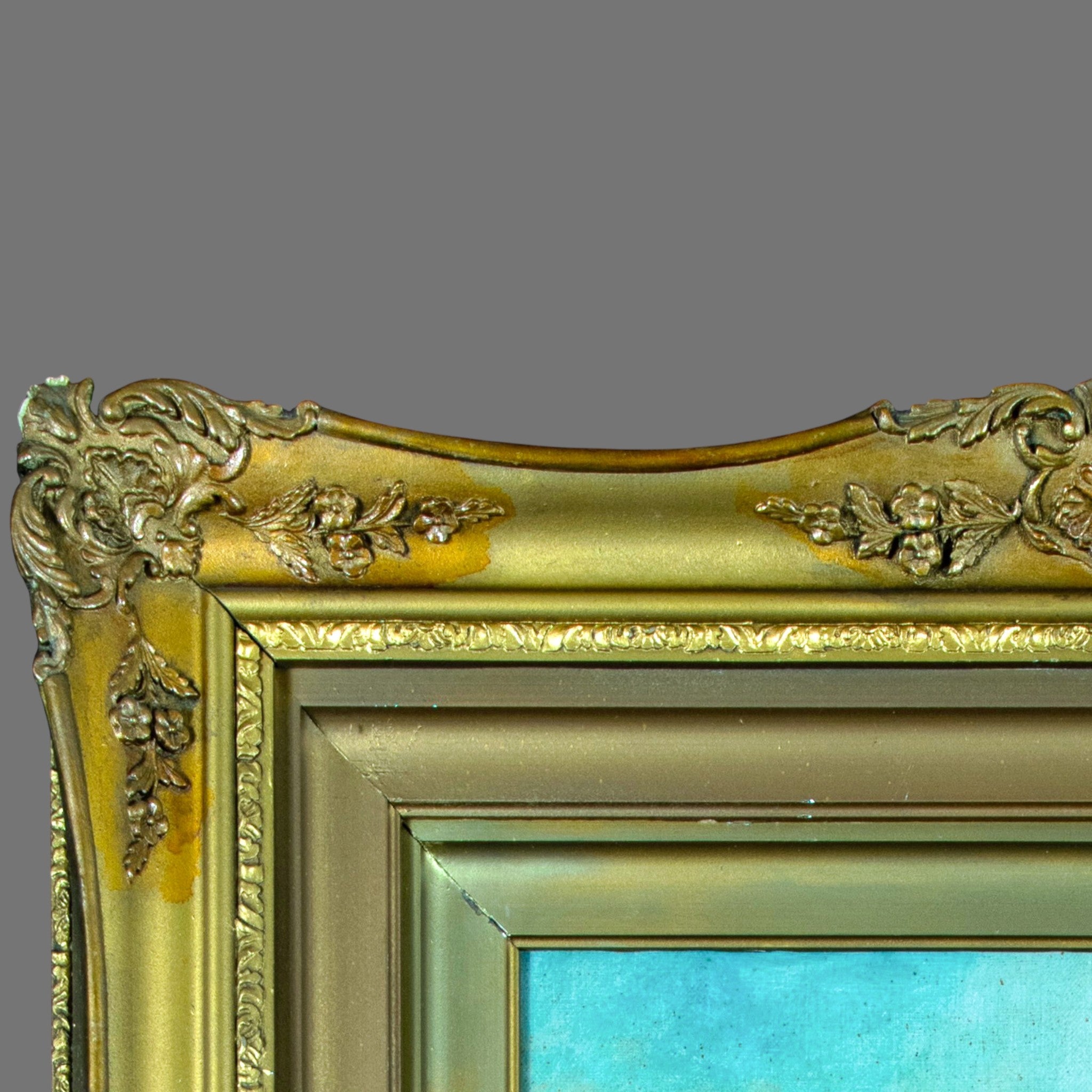 Oil Painting, Gilt Framed, signed FC Cole, 1903