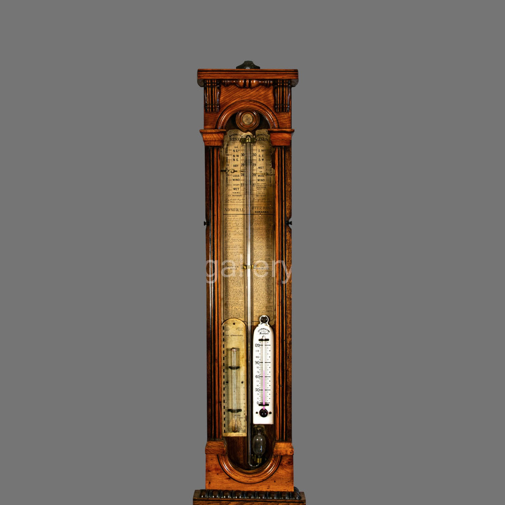 Barometer, Antique, Admiral Fitzroy, Victorian, Mahogany