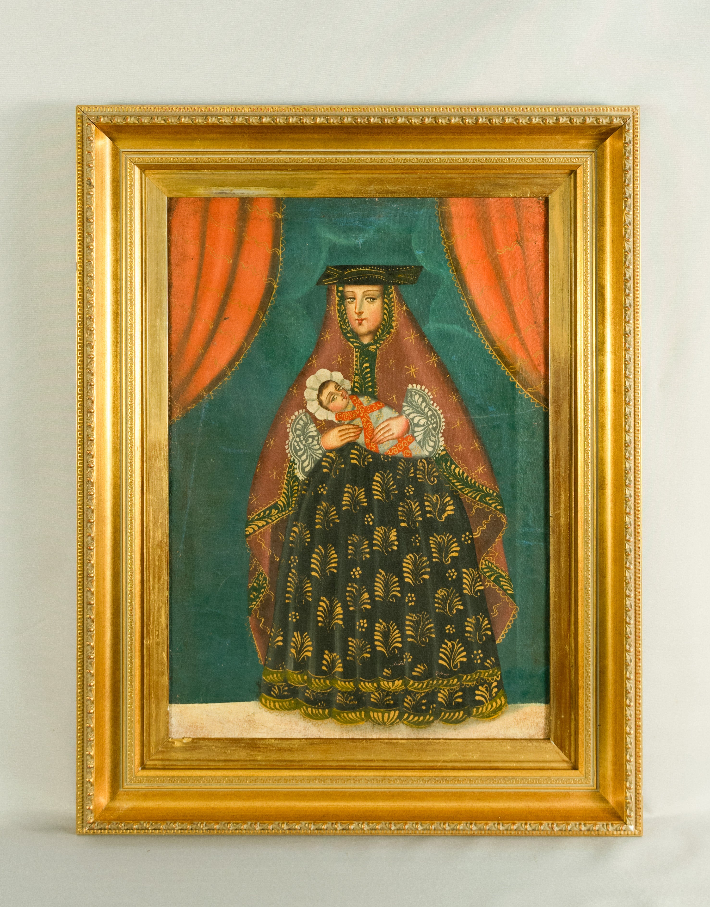 Cuzco Antique Painting Madonna with Child