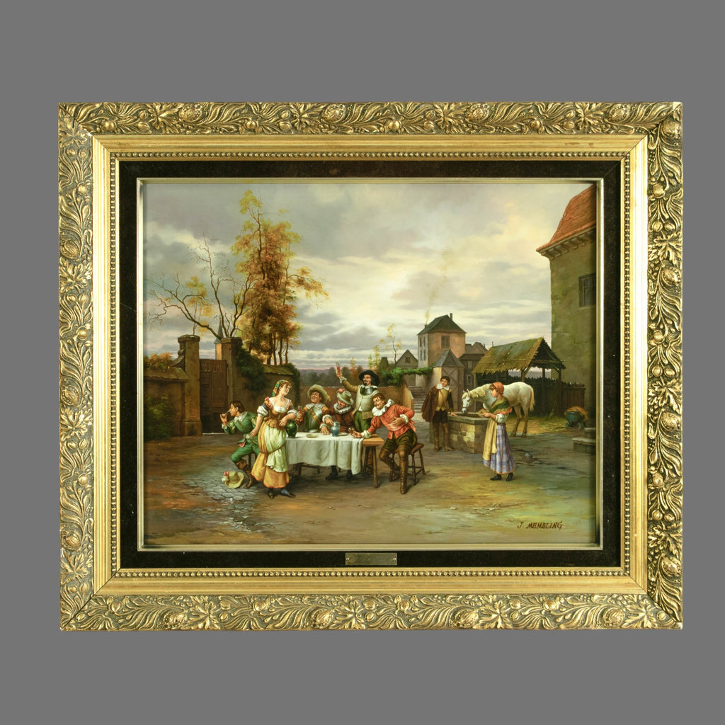 Oil Painting,Vintage, Tavern scene, Merry Evening,