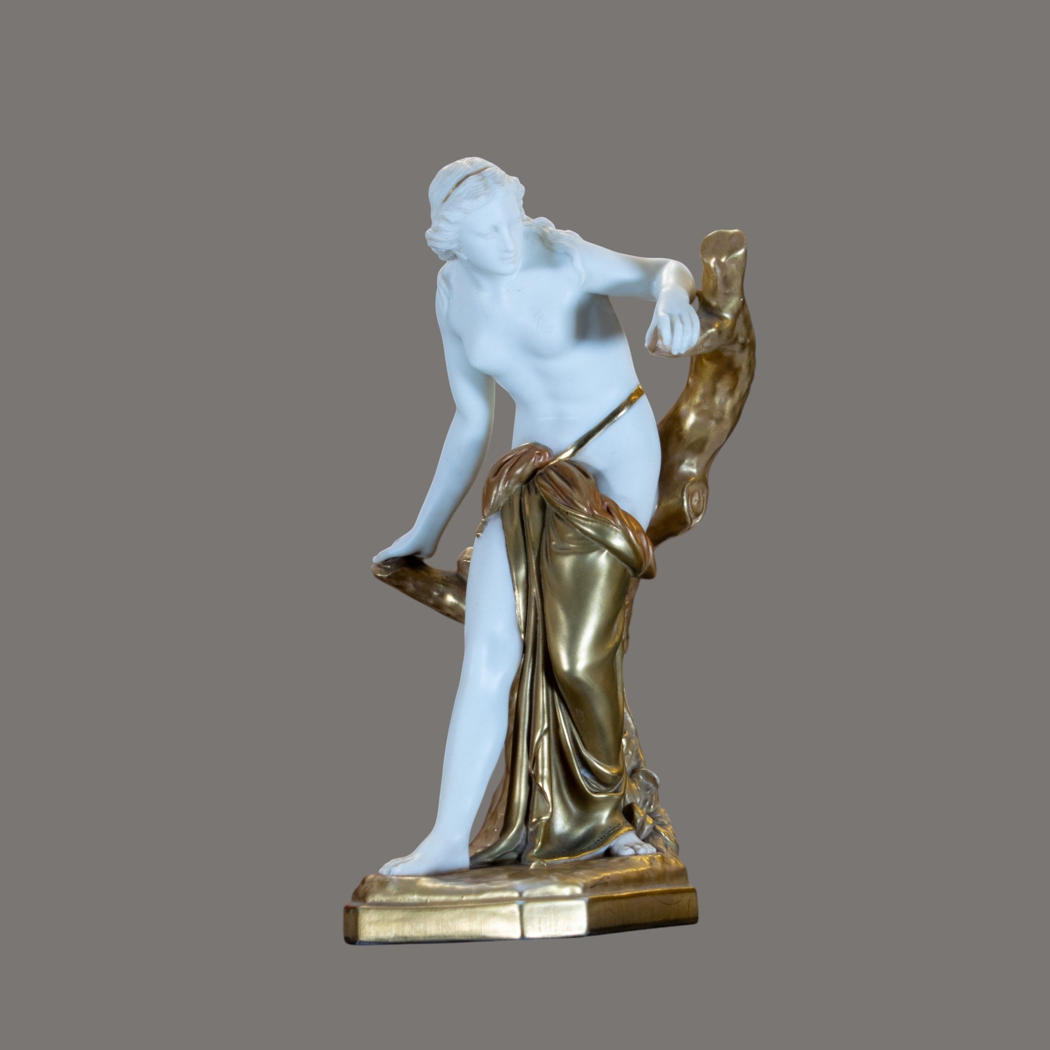 Royal Worcester 'The Bather Surprised' Porcelain Figure, Model 486, 1921