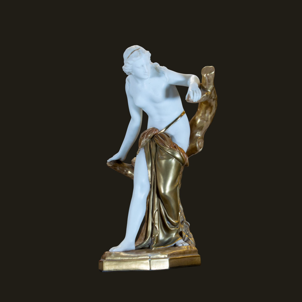 Royal Worcester 'The Bather Surprised' Porcelain Figure, Model 486, 1921