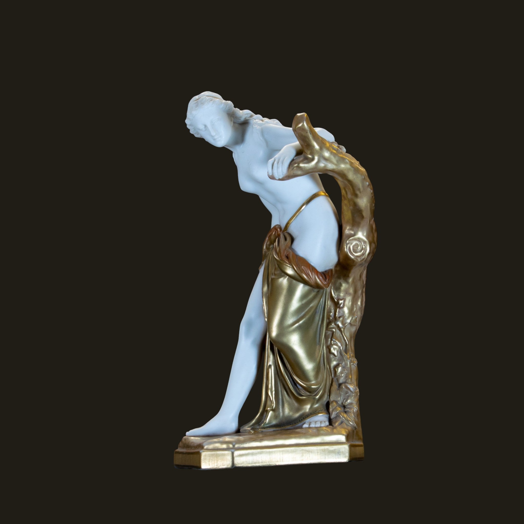 Royal Worcester 'The Bather Surprised' Porcelain Figure, Model 486, 1921