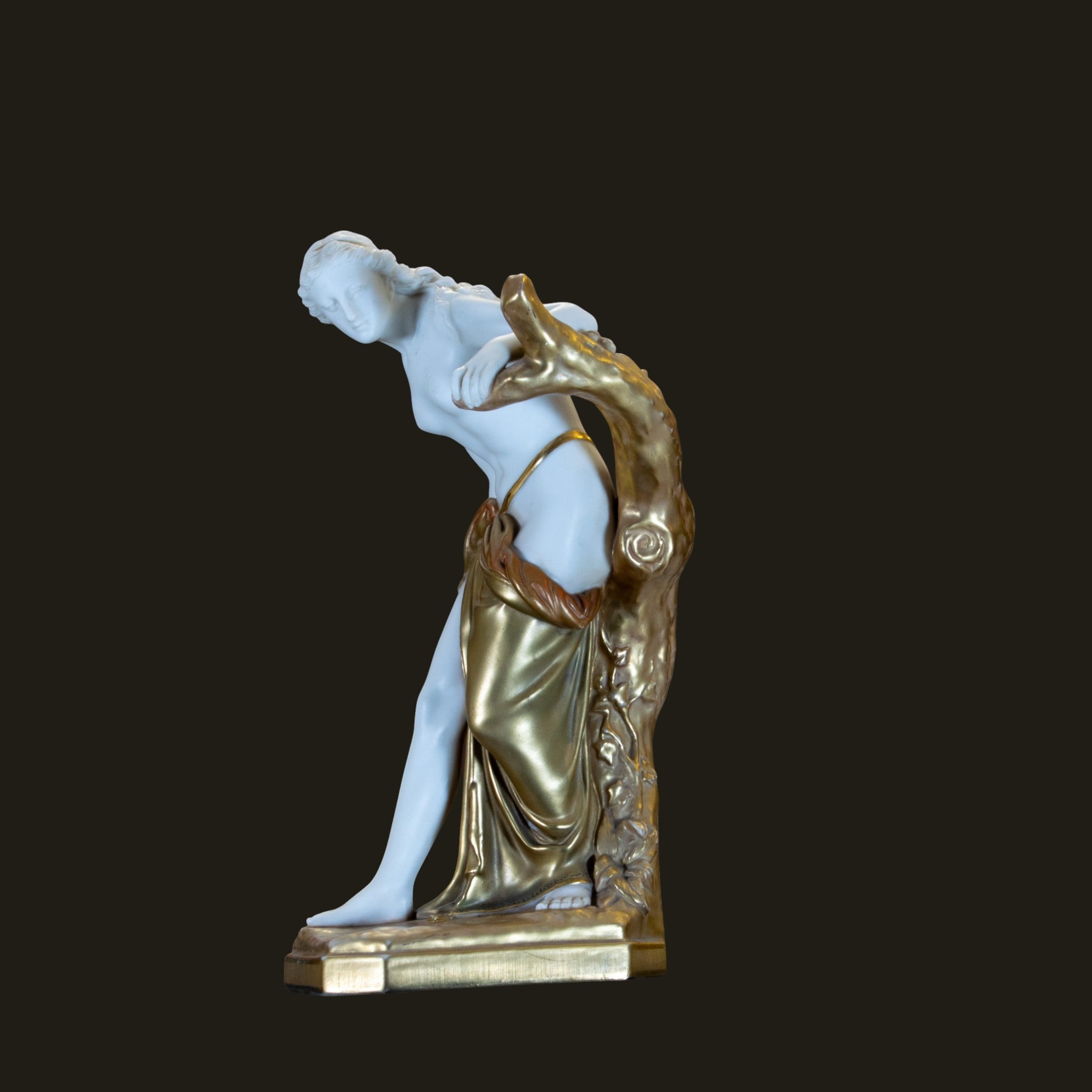 Royal Worcester 'The Bather Surprised' Porcelain Figure, Model 486, 1921