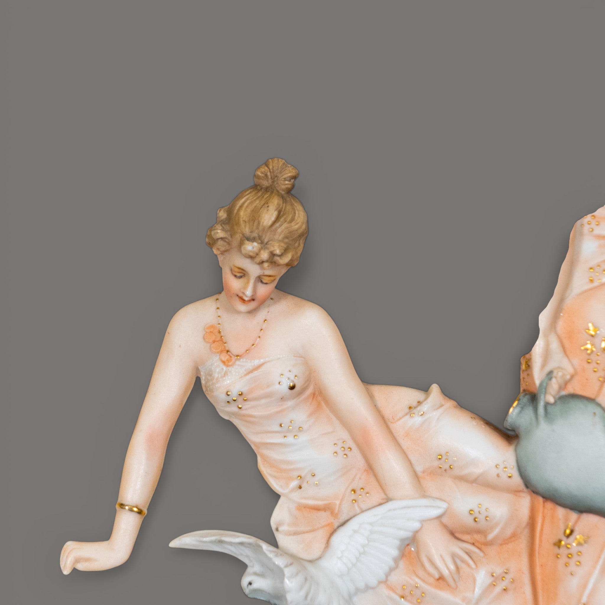 Antique, Wall plaques, German, Pretty Ladies,