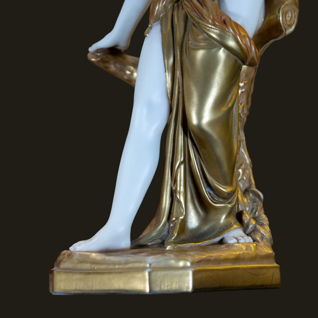 Royal Worcester 'The Bather Surprised' Porcelain Figure, Model 486, 1921
