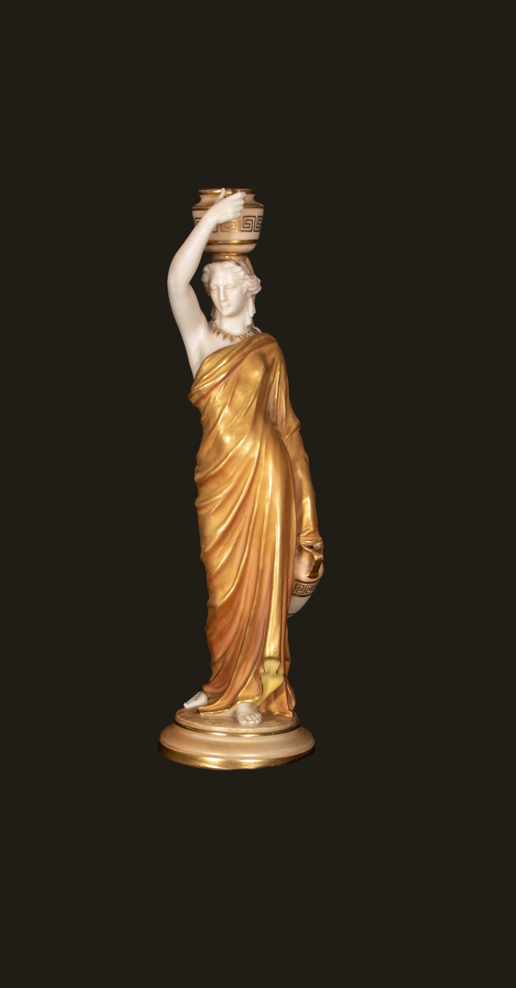 Royal Worcester, Porcelain Maiden, Classical Woman with Pot & Jug