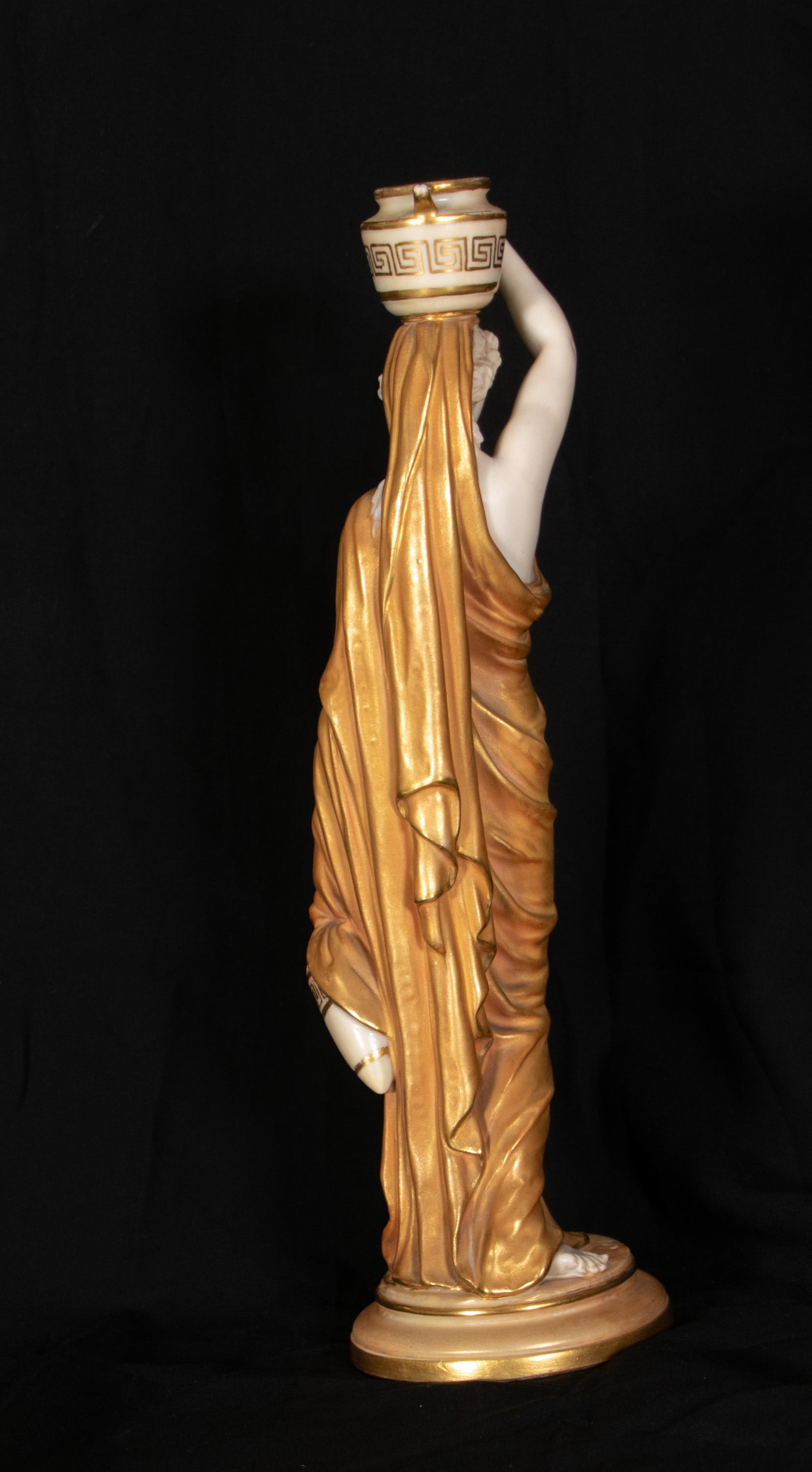 Royal Worcester, Porcelain Maiden, Classical Woman with Pot & Jug