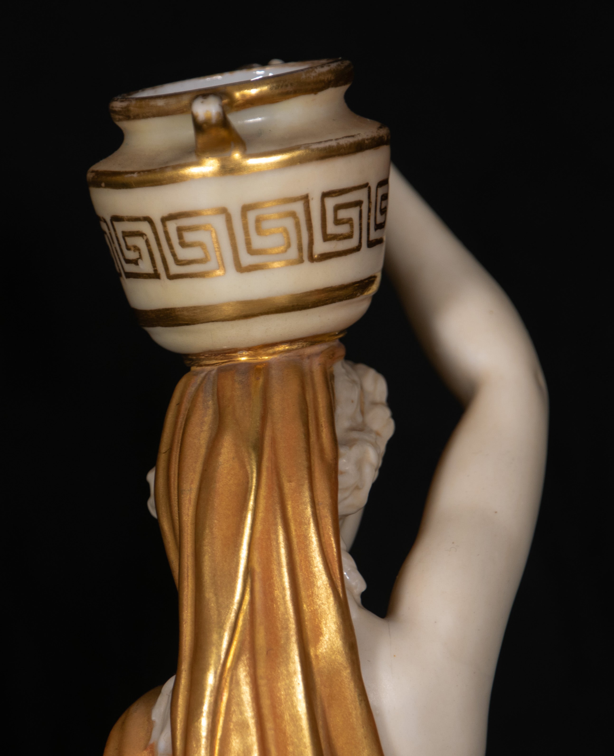 Royal Worcester, Porcelain Maiden, Classical Woman with Pot & Jug