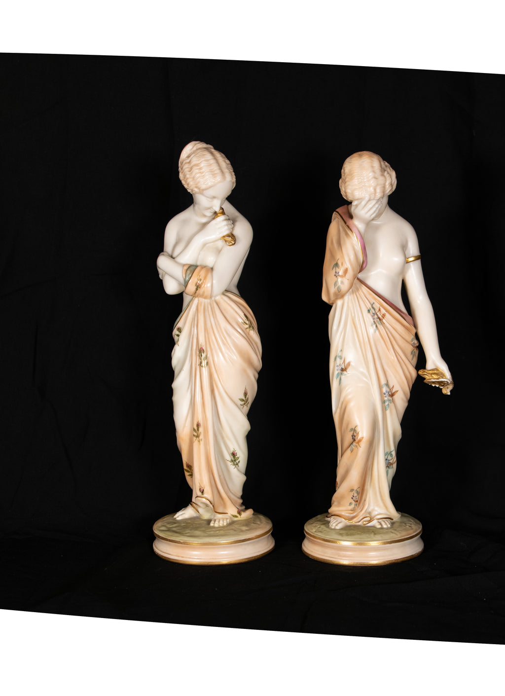 Royal Worcester, Figurine, Joy And Sorrow, Cream