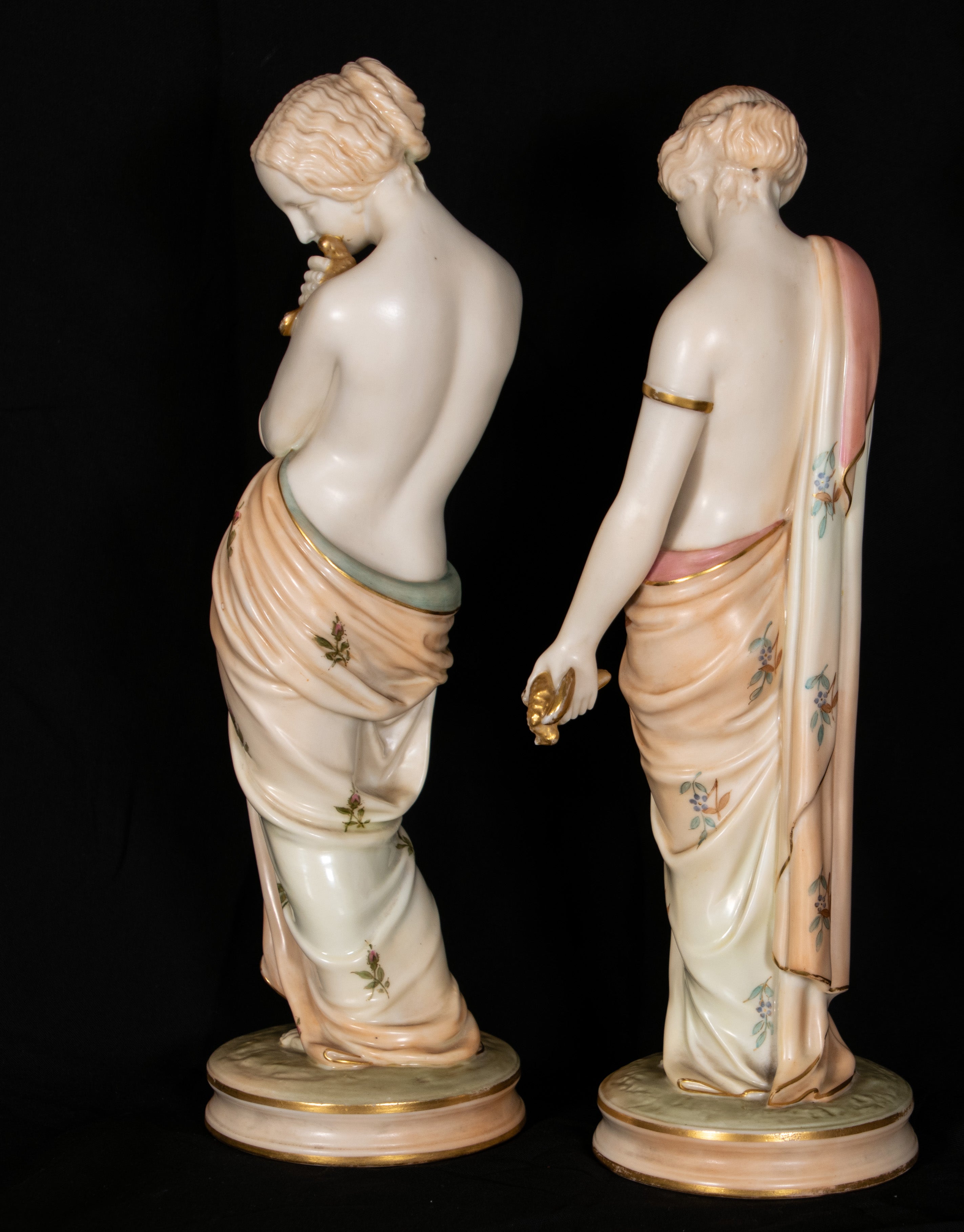 Royal Worcester, Figurine, Joy And Sorrow, Cream