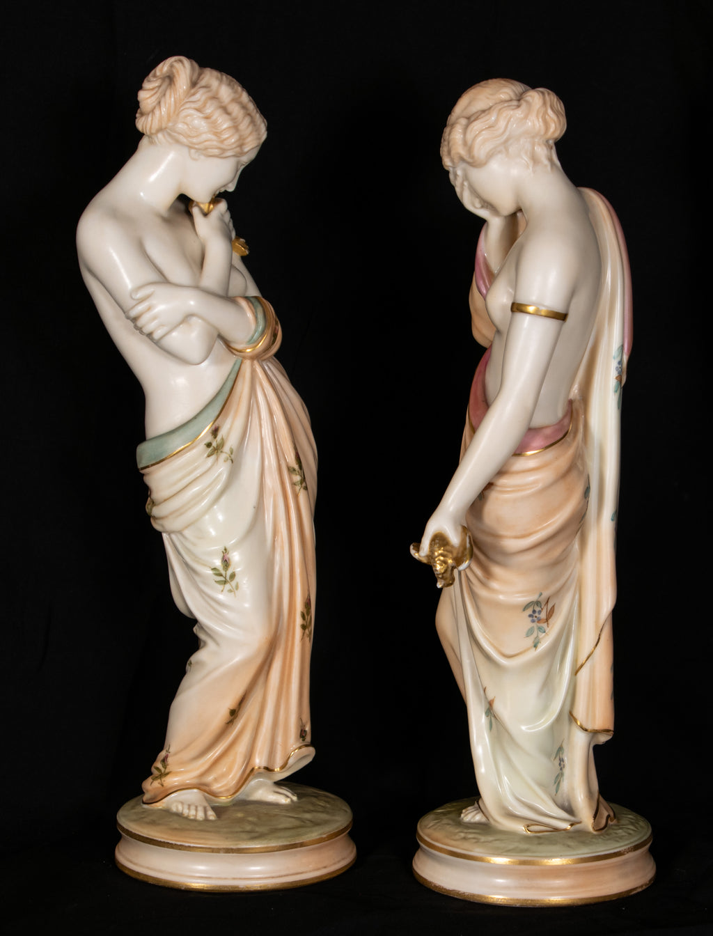Royal Worcester, Figurine, Joy And Sorrow, Cream
