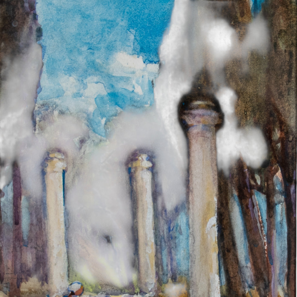 WaterColour, Lady in the Garden, MHardin, Framed and Glazed