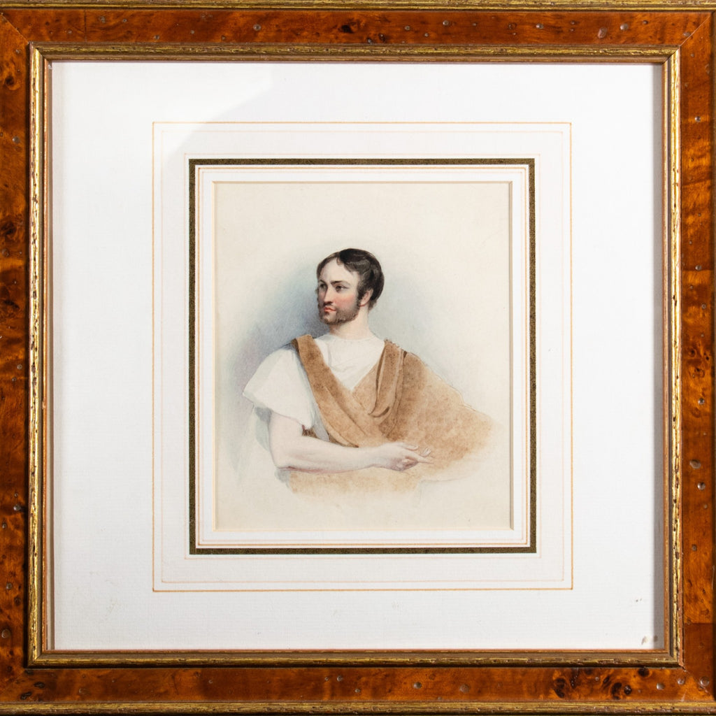 Watercolour, Gentleman, Framed, Glazed, Vintage