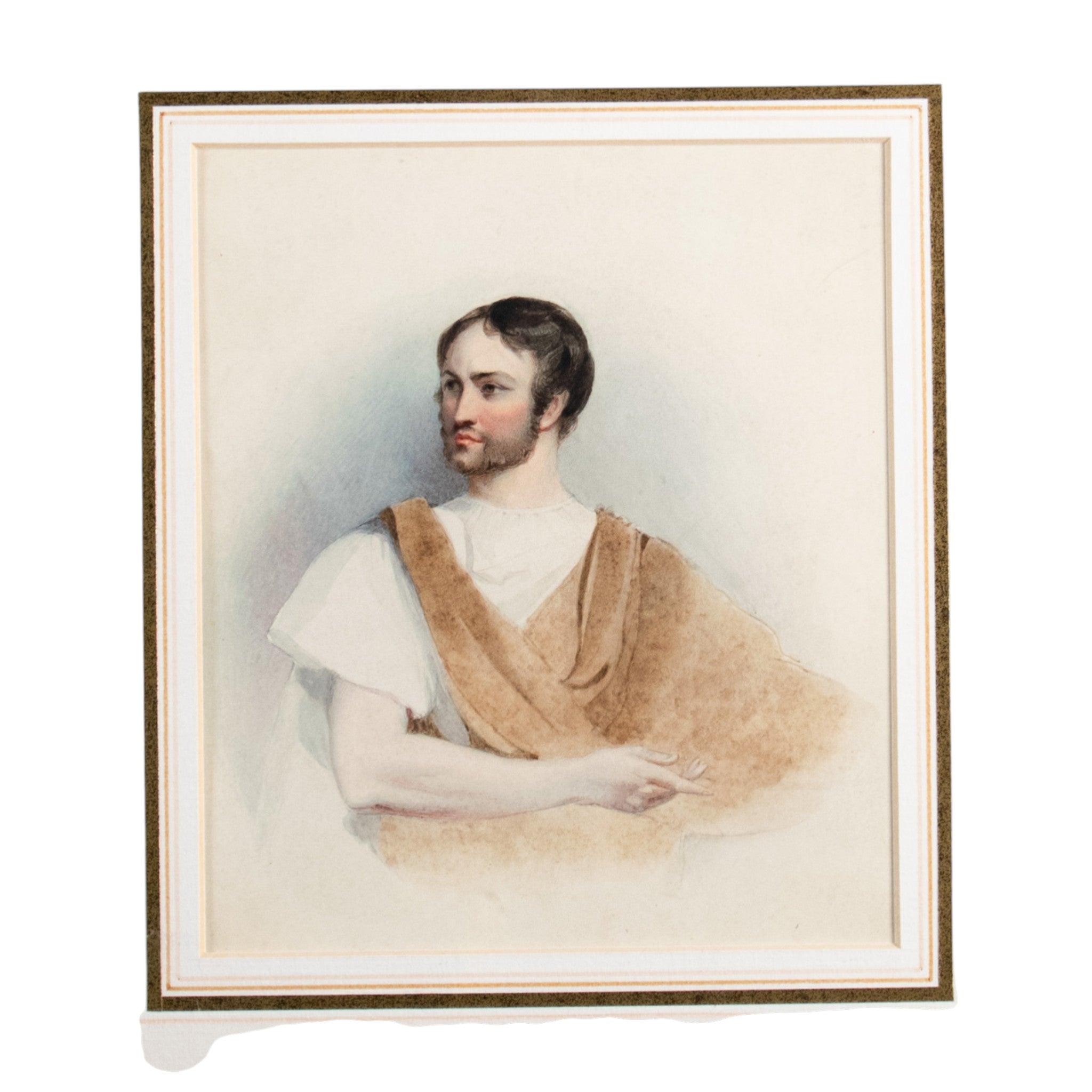 Watercolour, Gentleman, Framed, Glazed, Vintage