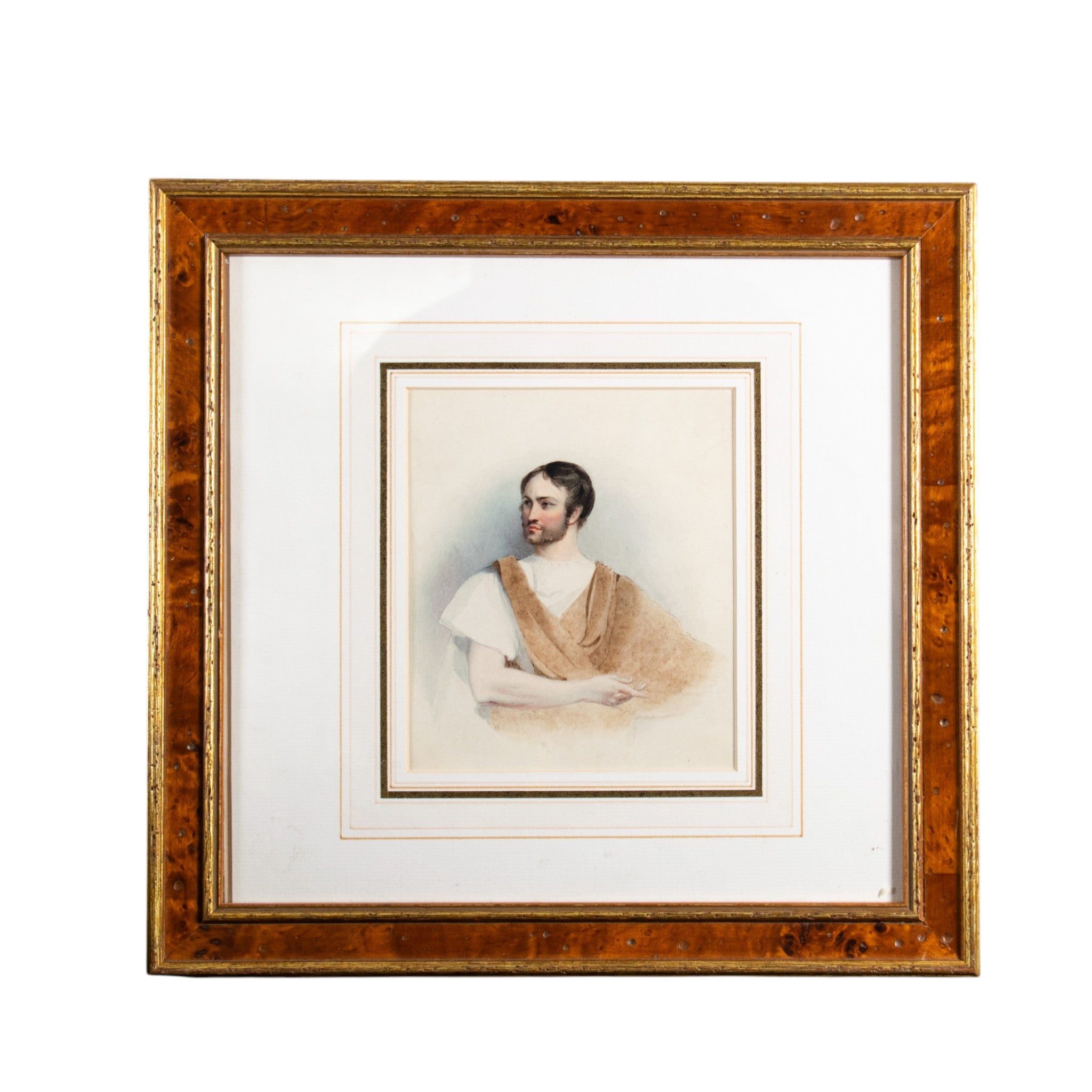 Watercolour, Gentleman, Framed, Glazed, Vintage