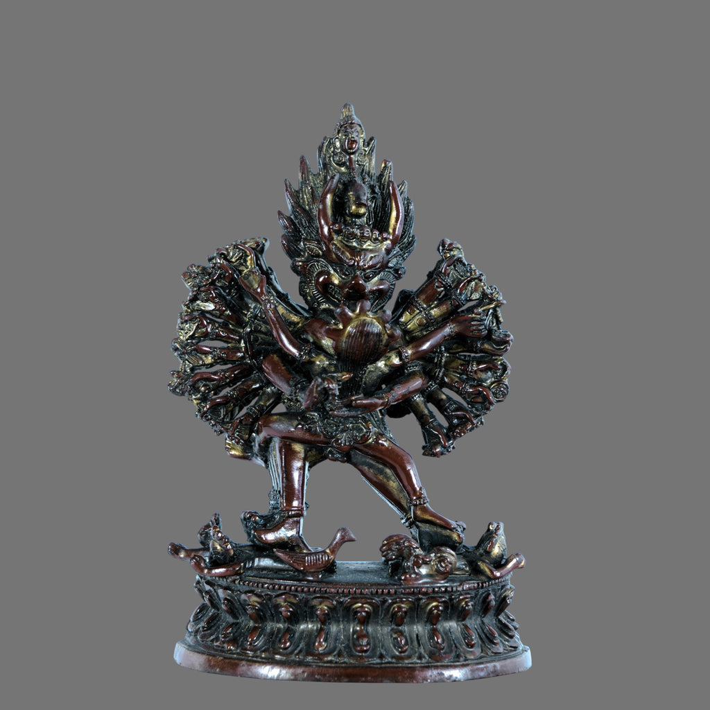 Vintage Bronze, Yamantaka Statue - Ferocious Manifestation of Manjushri
