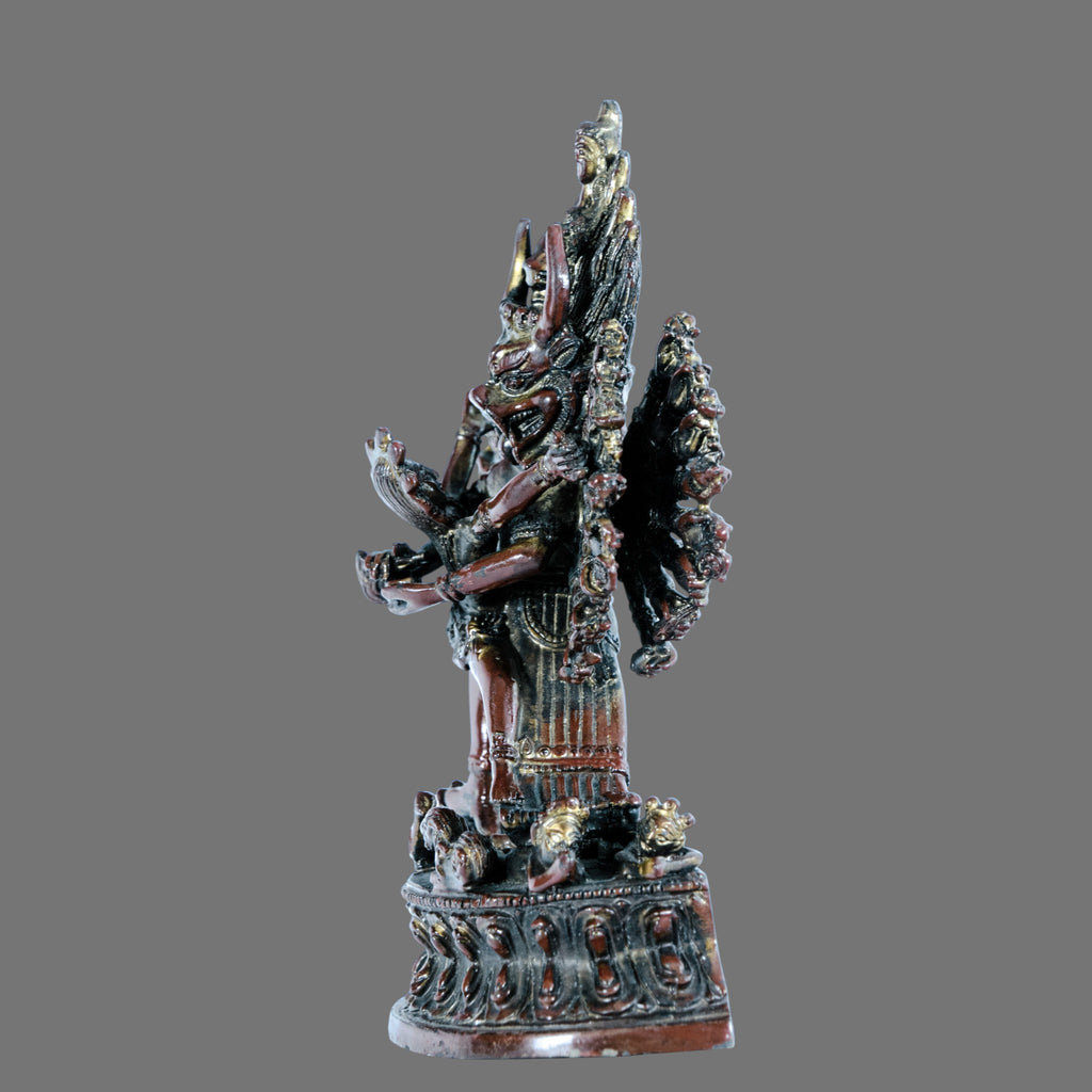 Vintage Bronze, Yamantaka Statue - Ferocious Manifestation of Manjushri
