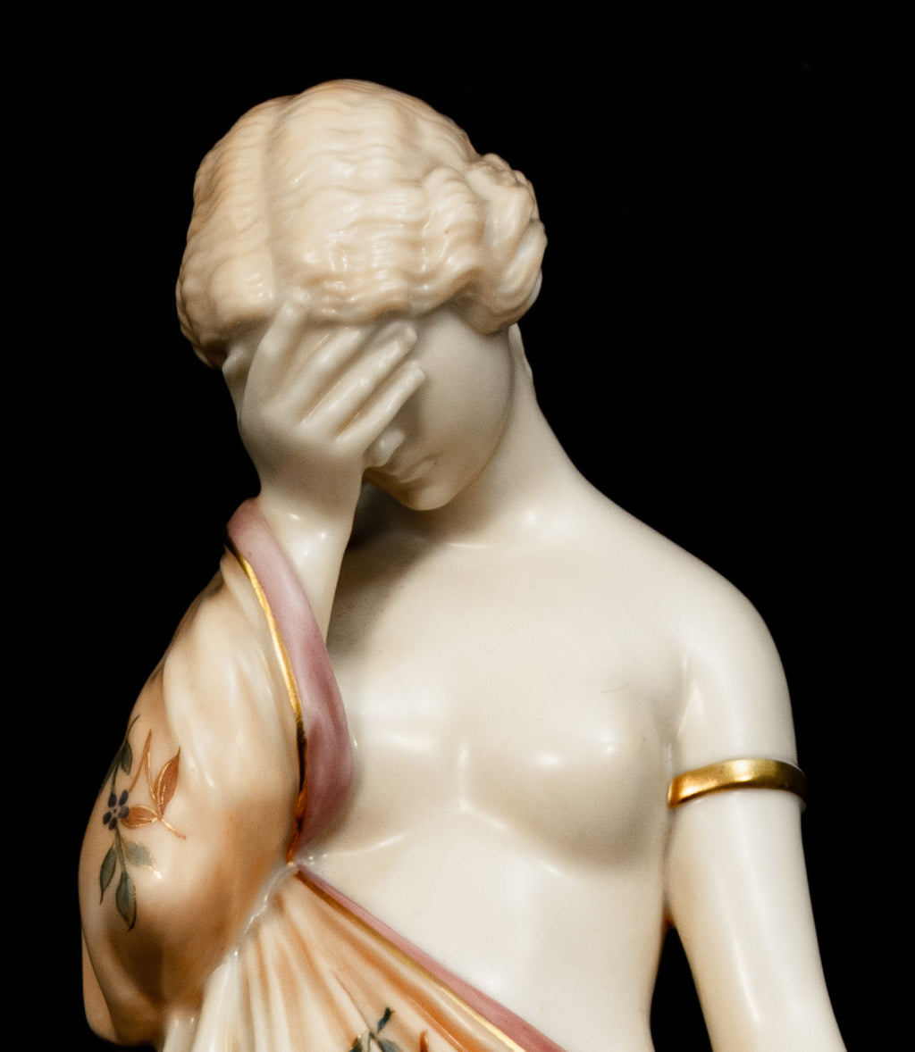 Royal Worcester, Figurine, Joy And Sorrow, Cream