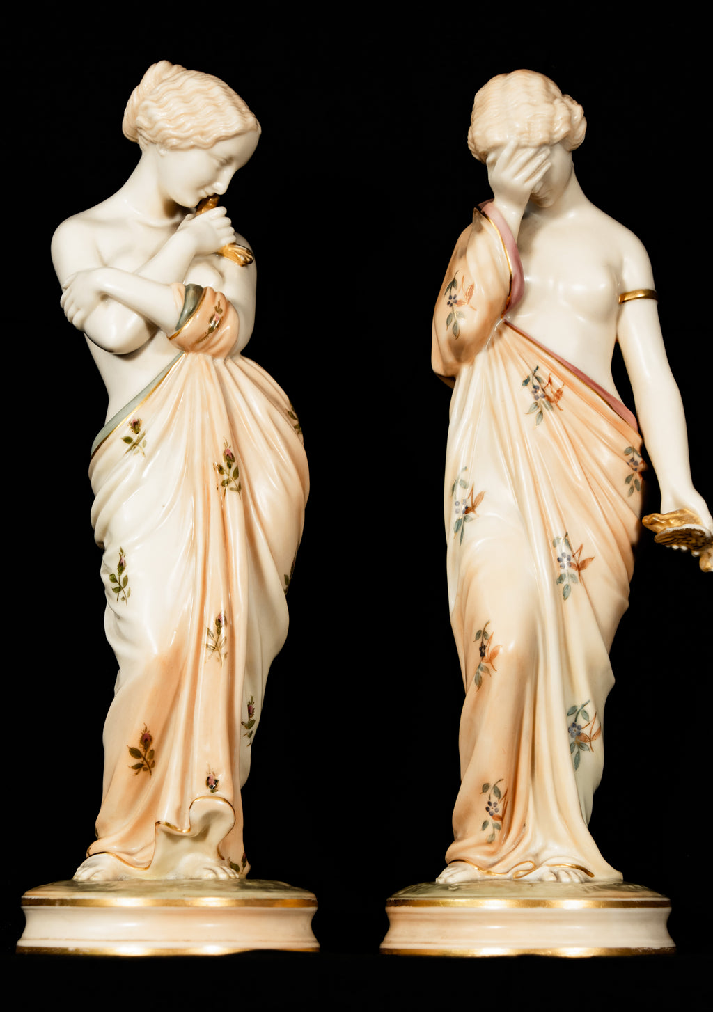 Royal Worcester, Figurine, Joy And Sorrow, Cream