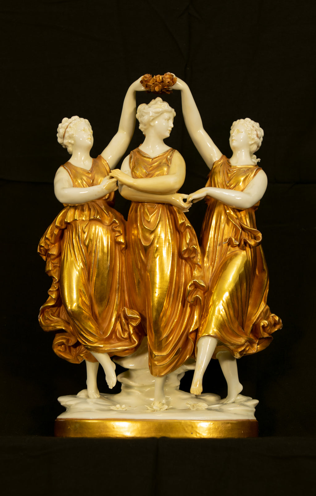 Three Graces, Porcelain, Late 19th Century, Possibly Dresden,