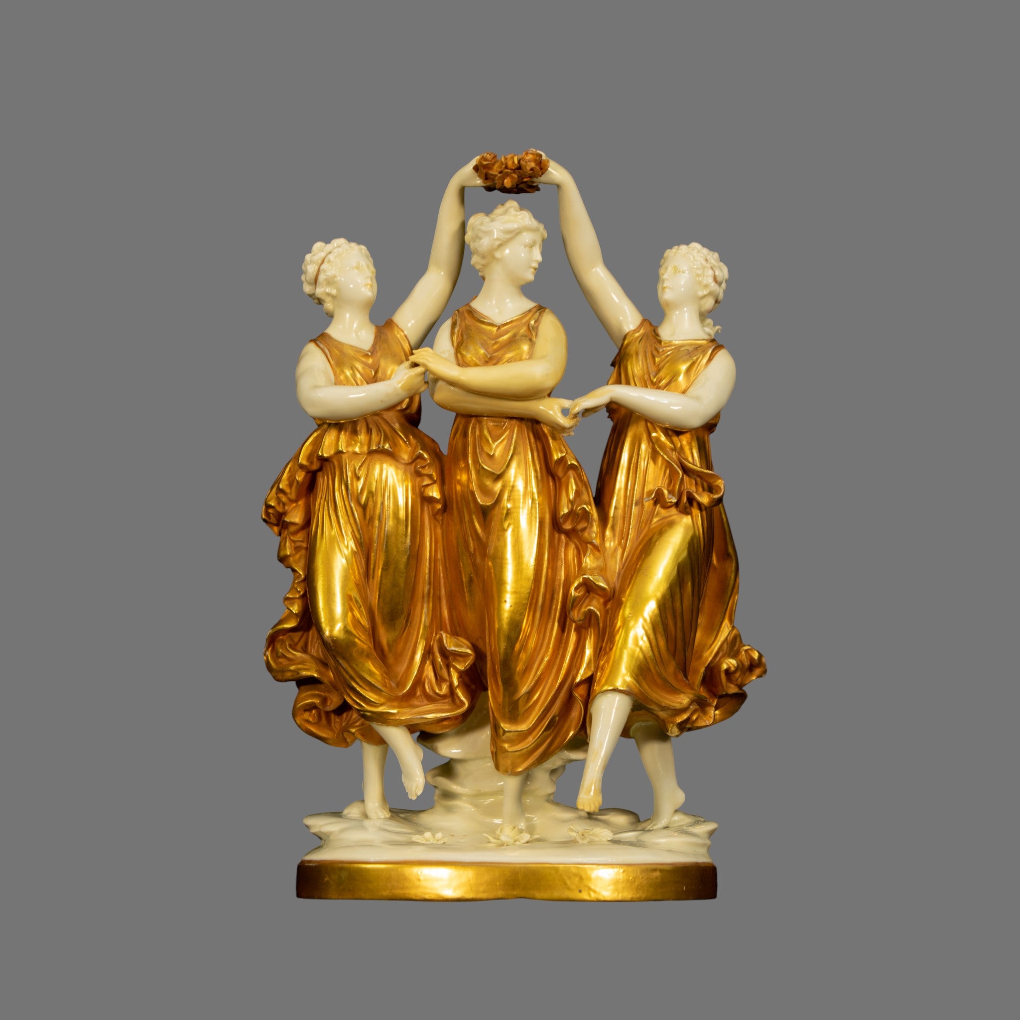 Three Graces, Porcelain, Late 19th Century, Possibly Dresden,