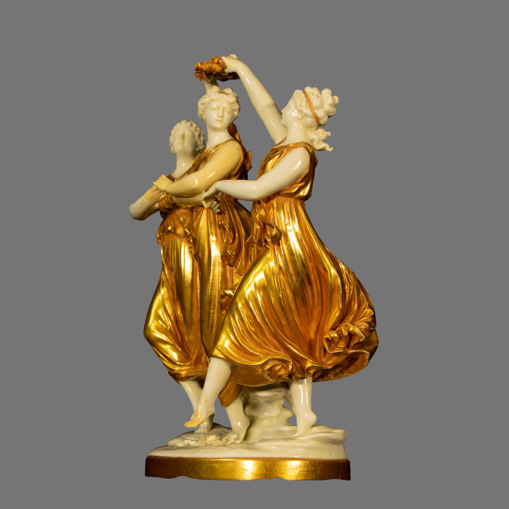 Three Graces, Porcelain, Late 19th Century, Possibly Dresden,