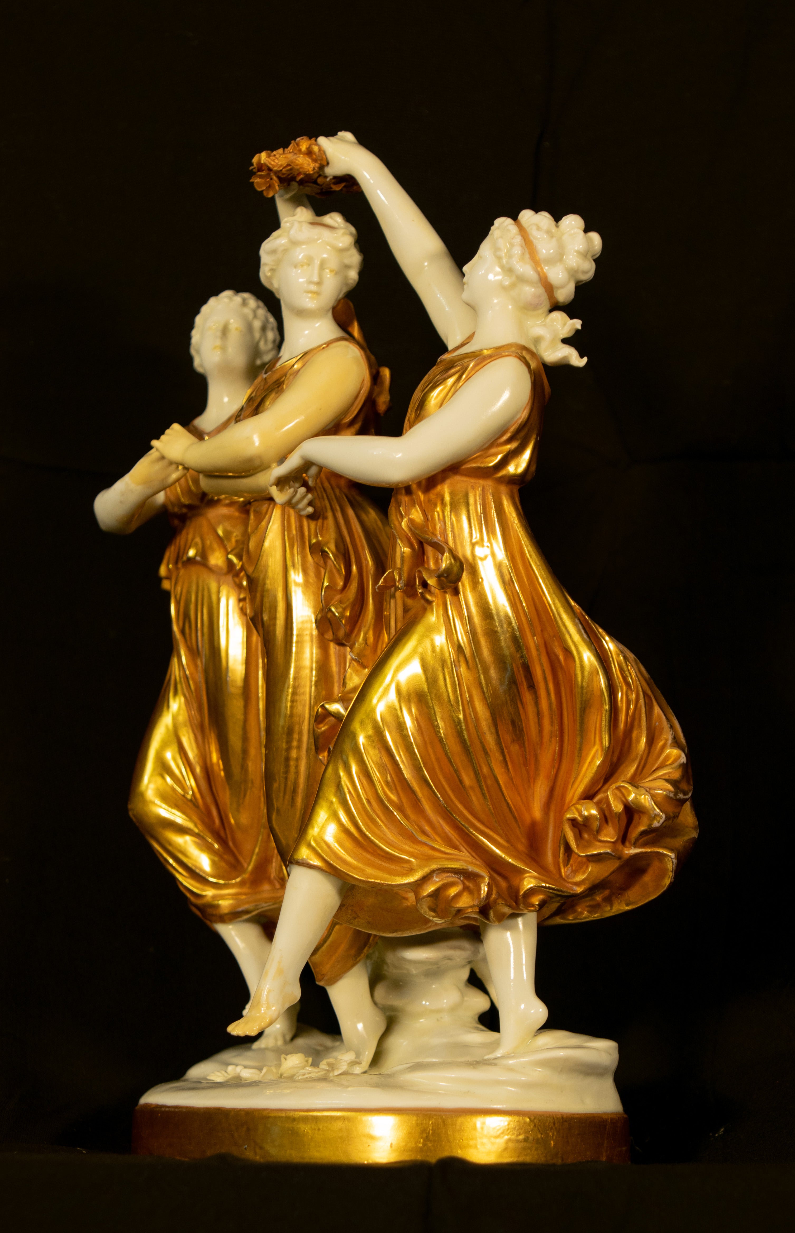 Three Graces, Porcelain, Late 19th Century, Possibly Dresden,