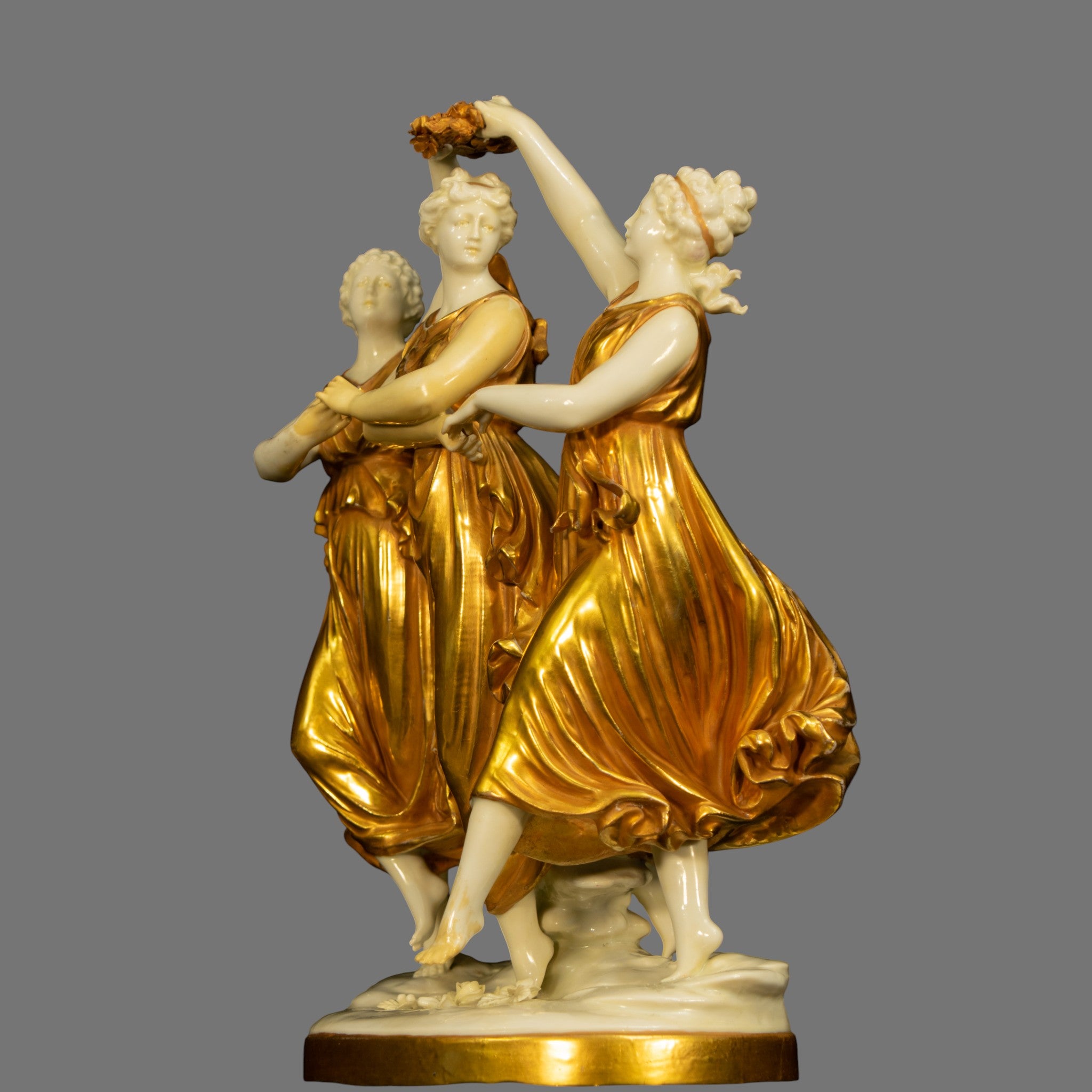 Three Graces, Porcelain, Late 19th Century, Possibly Dresden,