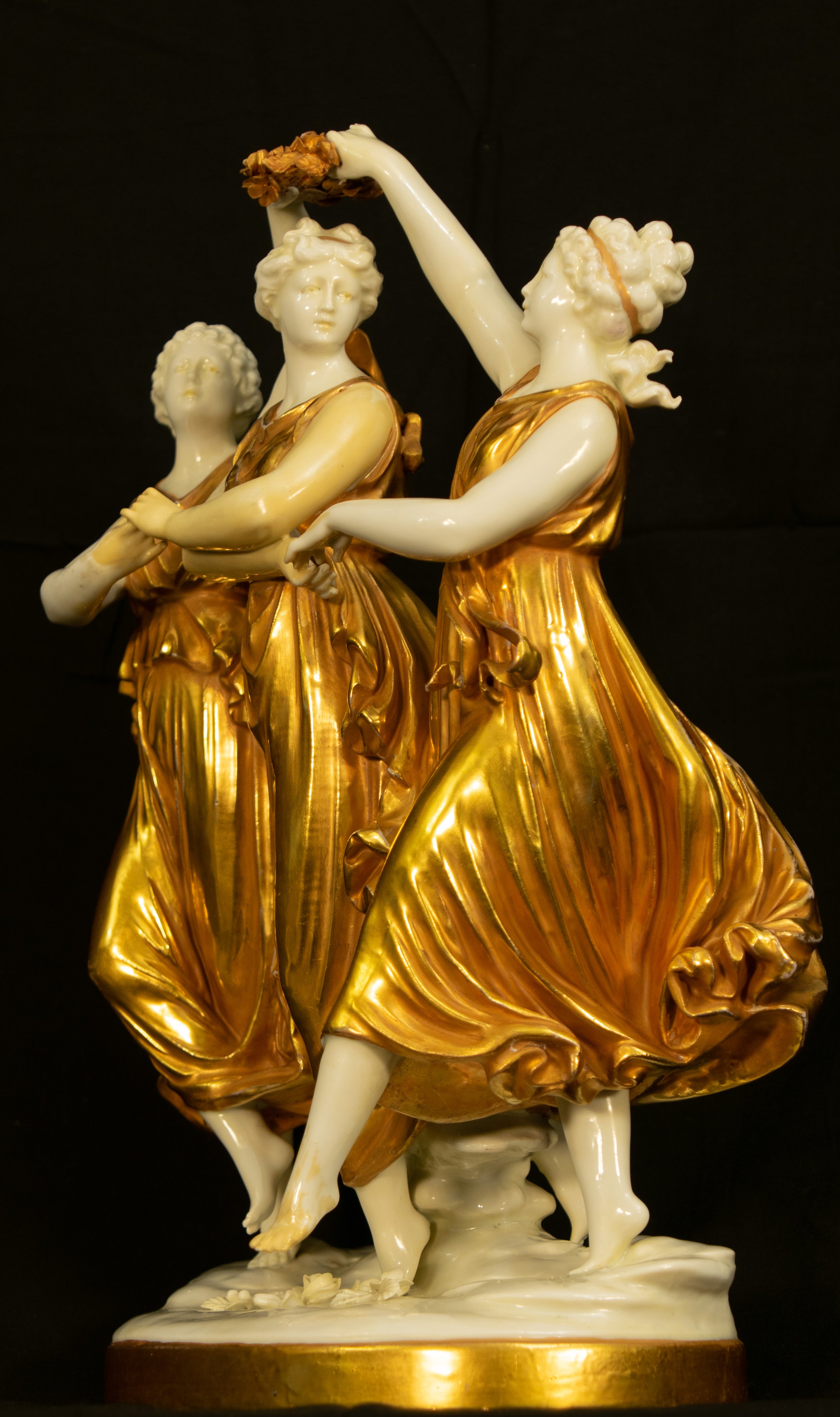 Three Graces, Porcelain, Late 19th Century, Possibly Dresden,