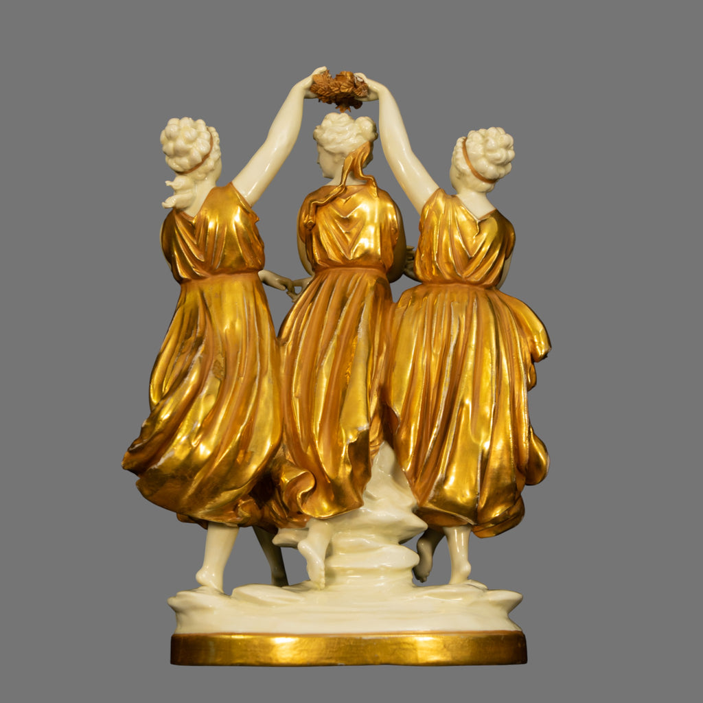 Three Graces, Porcelain, Late 19th Century, Possibly Dresden,