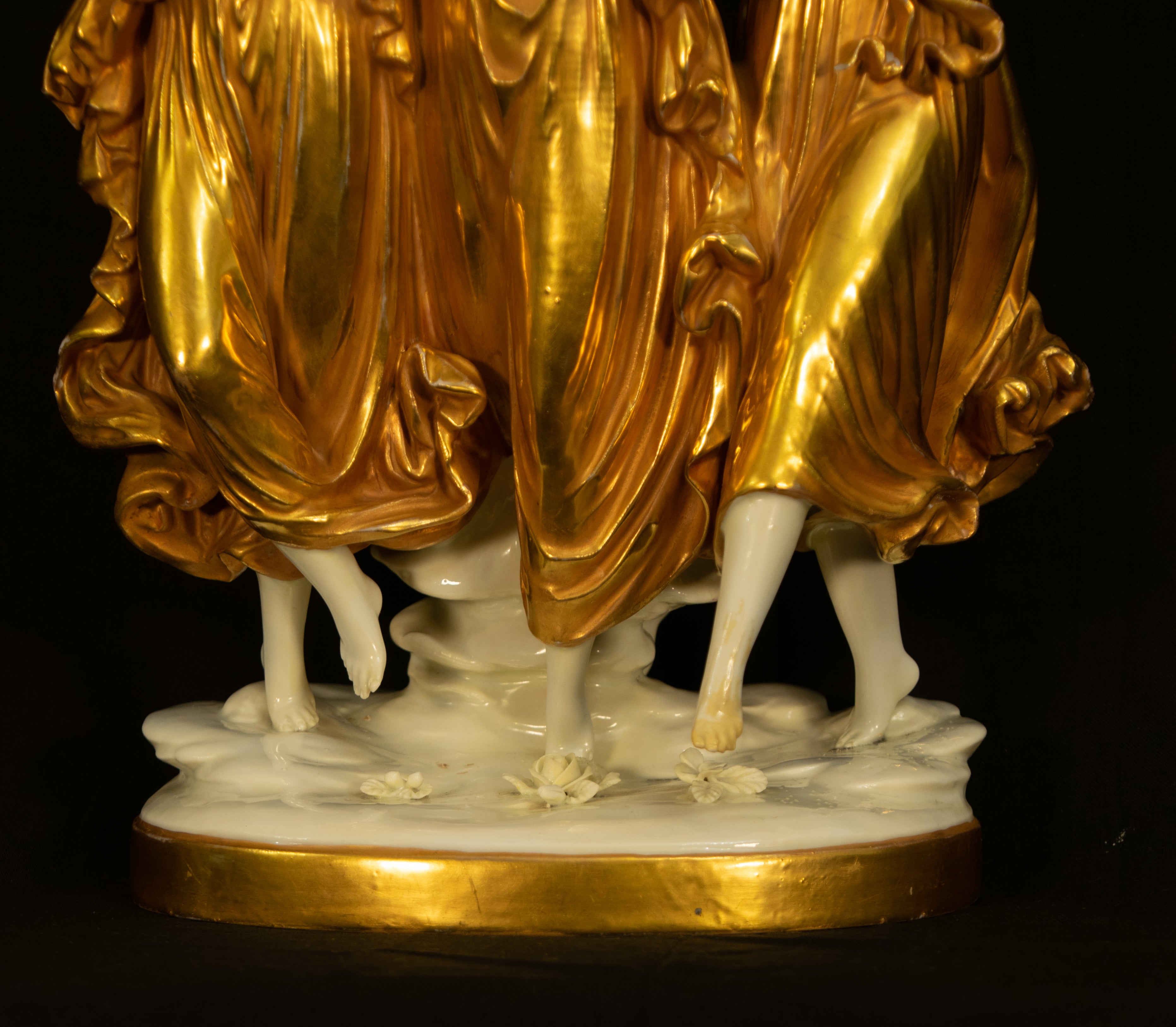 Three Graces, Porcelain, Late 19th Century, Possibly Dresden,