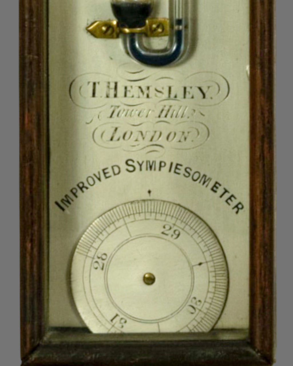 Sympiesometer,Antique,  Scientific Instrument,  c. 1800s, Curiosity, Victorian, Mahogany,T Hemsley, London