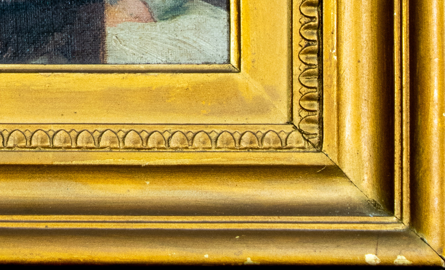 Oil Painting, Contemplation, Girl Reading a book, signed Blanche MacArthur