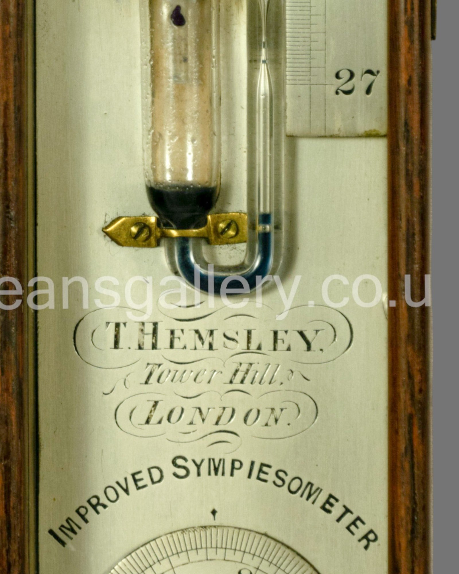 Sympiesometer,Antique,  Scientific Instrument,  c. 1800s, Curiosity, Victorian, Mahogany,T Hemsley, London