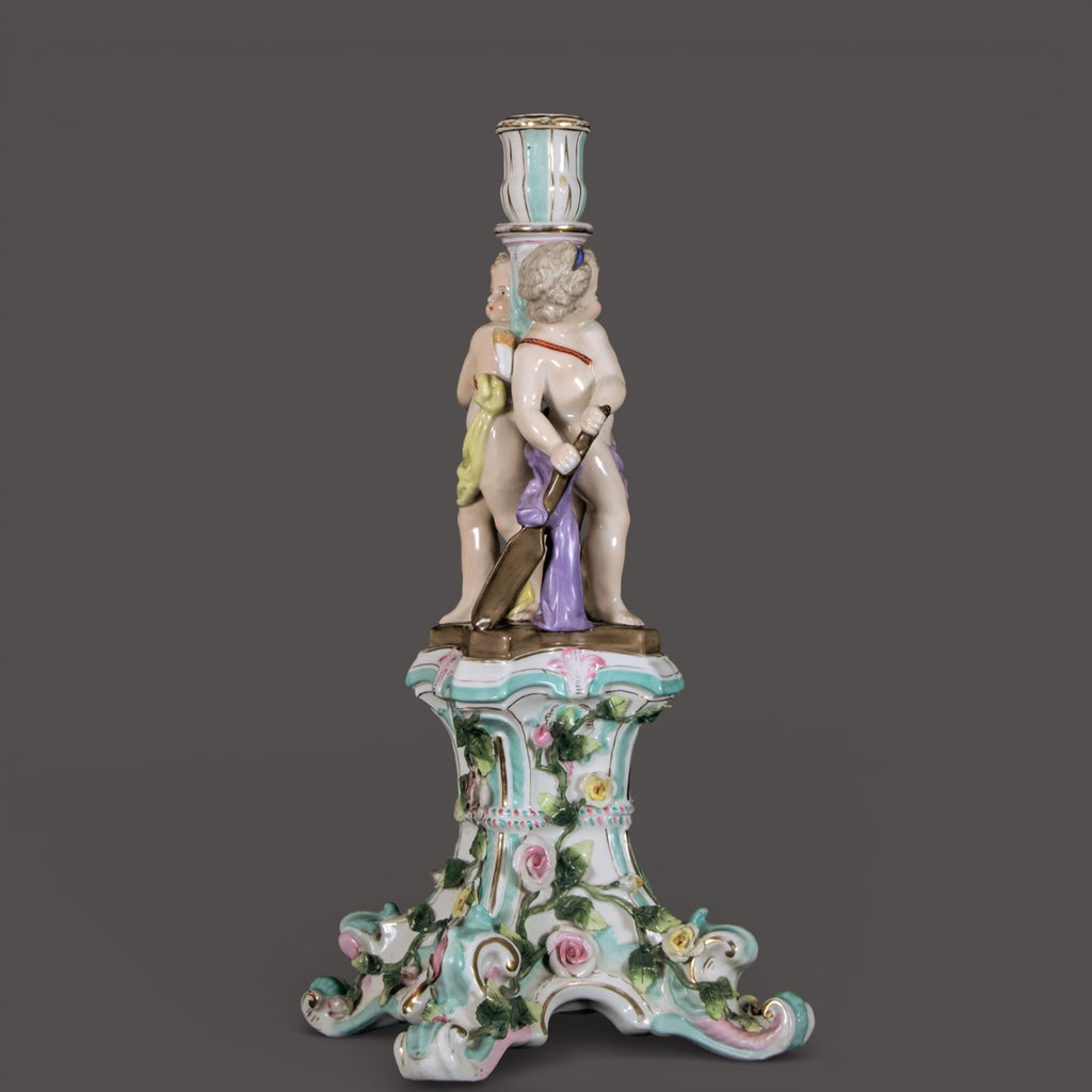 Sitzendorf,  Figural Candelabra, Antique, Candlestick, German
