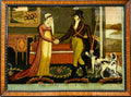 Reverse Glass painting, The Affectionate Wife, 1808
