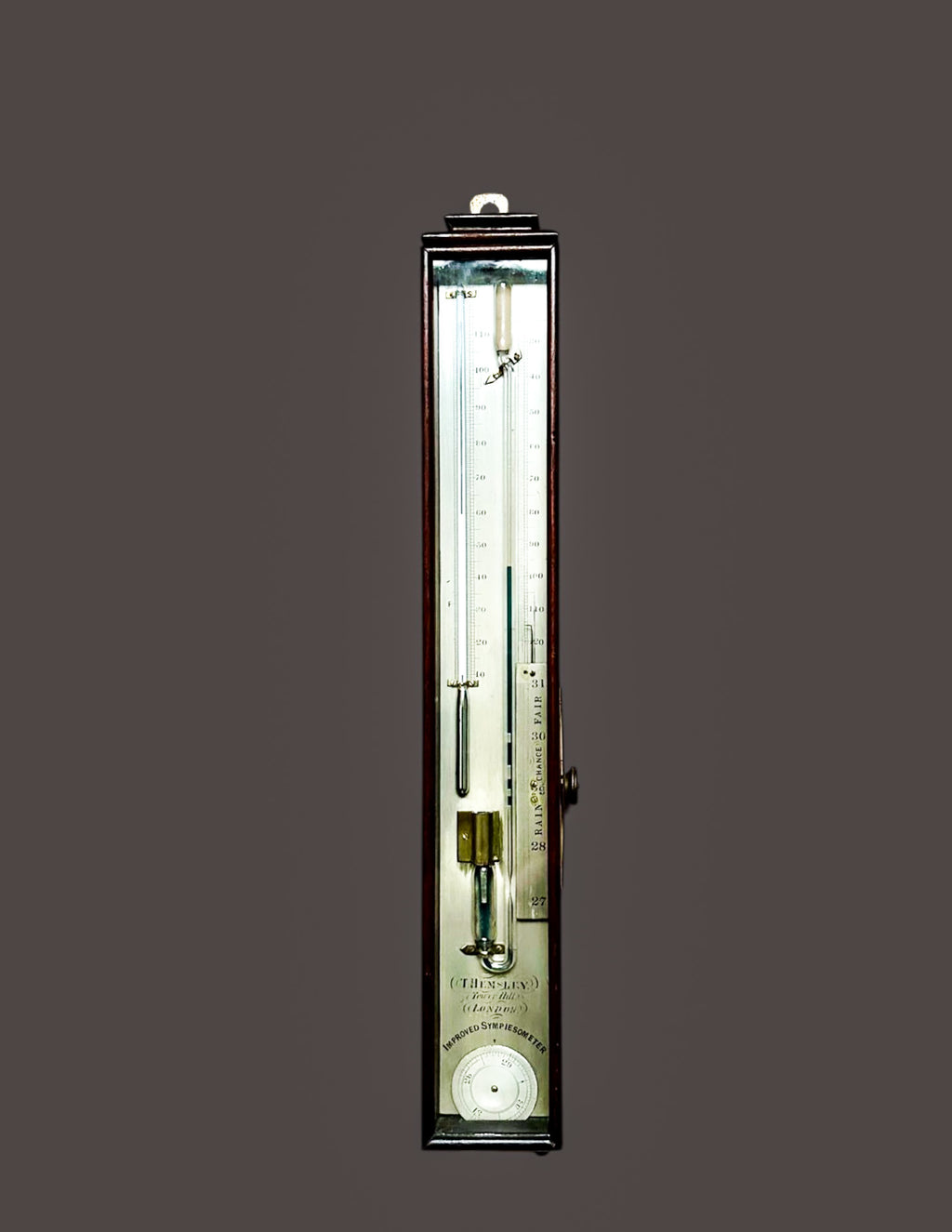 Sympiesometer,Antique,  Scientific Instrument,  c. 1800s, Curiosity, Victorian, Mahogany,T Hemsley, London